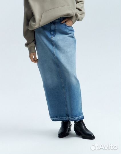 Юбка джинсовая макси lime (новая)