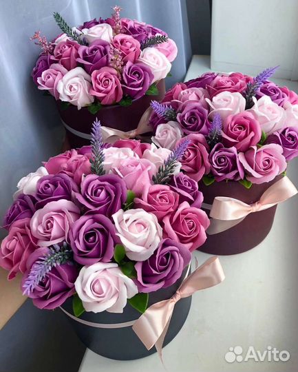 Букеты из мыльных цветов,роз