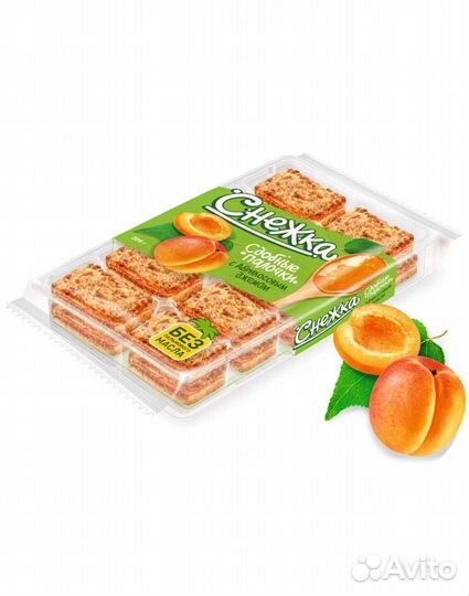 Сдобные палочки Снежка с Абрикосовым джемом 308г