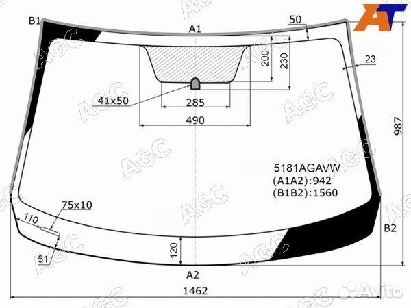 Стекло лобовое mazda mazda3
