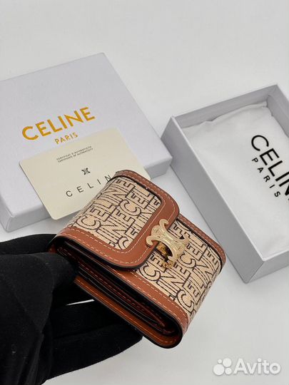 Кошелёк женский Celine канва кожа
