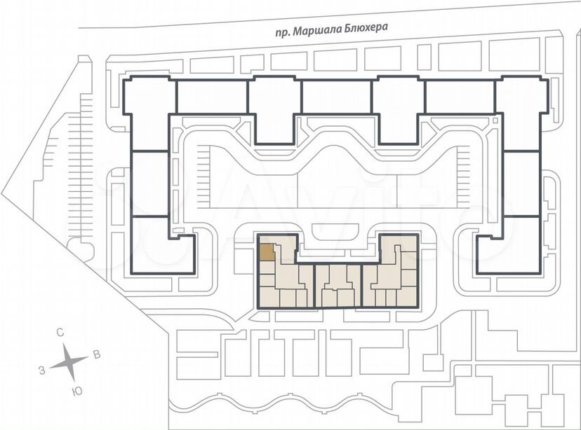 1-к. квартира, 35,4 м², 12/16 эт.