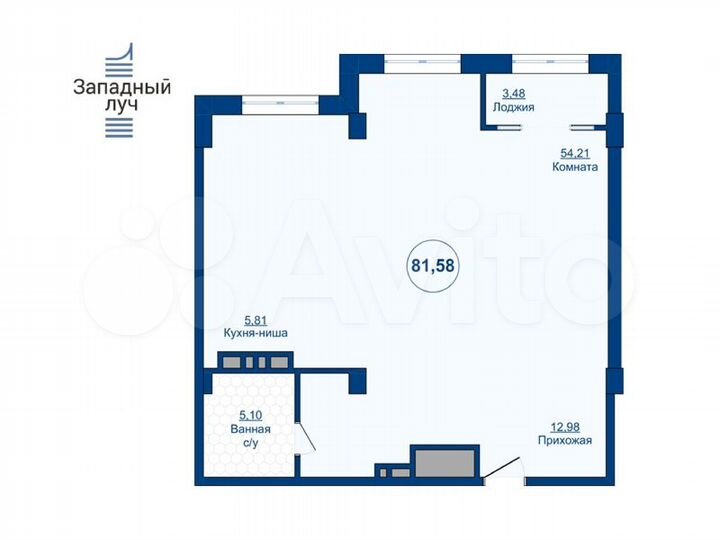 3-к. квартира, 81,6 м², 4/23 эт.