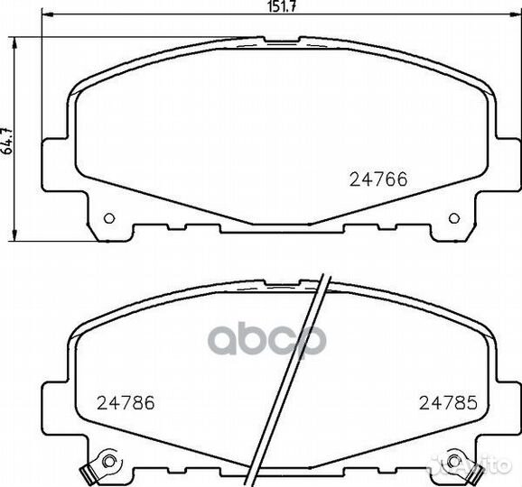 Колодки тормозные дисковые перед NP8035 NIS