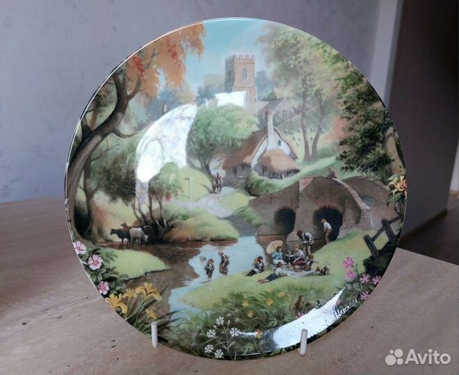 Тарелки декоративные Англия Река Пикник Школа