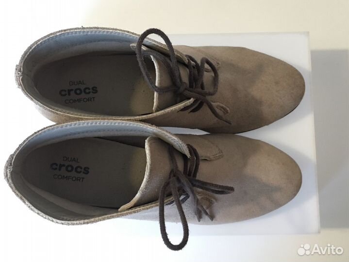 Ботинки женские Crocs кожанные, р-р 37,5