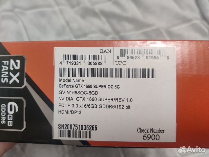 Видеокарта gtx 1660 super 6gb gigabyte