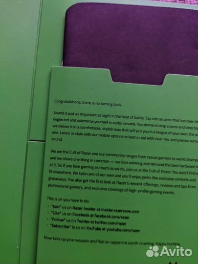 Наушники Razer Hammerhead PRO V2