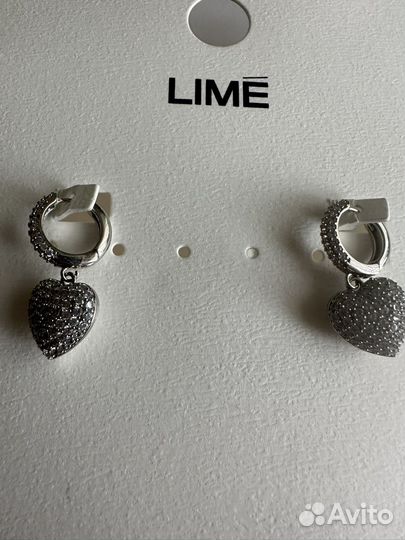 Бижутерия серьги и кольца lime, новая