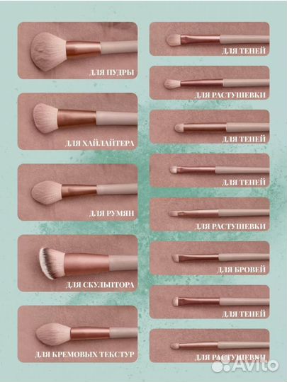 Набор кистей для макияжа, новый