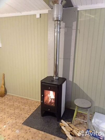 Печь камин на дровах