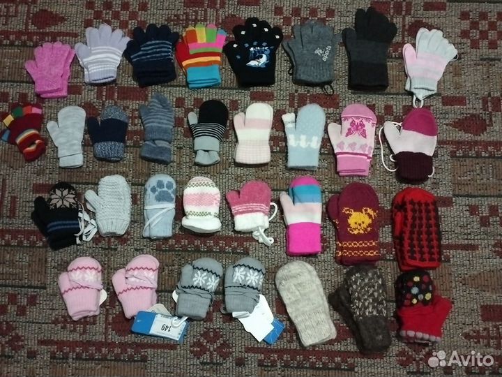 Варежки перчатки детские