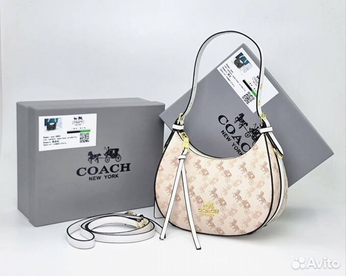 Новая женская сумка Coach коричневая