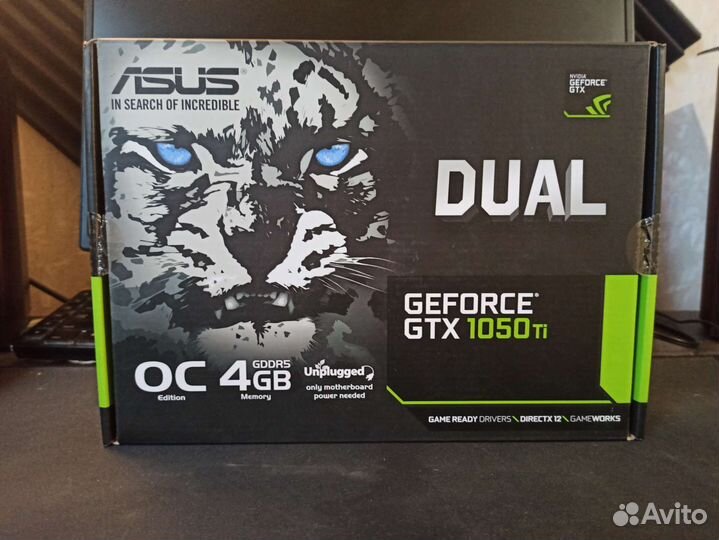 Видеокарта Asus GTX 1050 Ti OC 4 gb