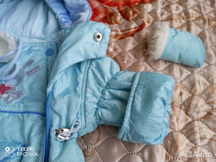 Зимний комбинезон-трансформер для мальчика до года