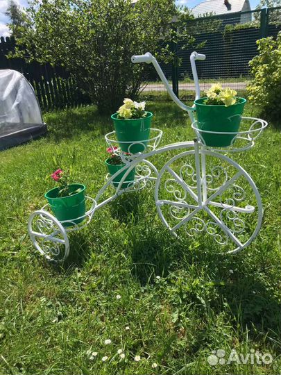 Декоративный велосипед вазон для цветов уличный