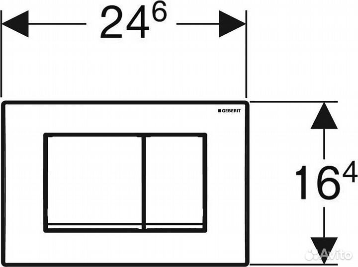 Кнопка смыва Geberit Delta 30 115.137.21.1, хром глянец