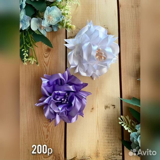 Бантики и заколки ручной работы