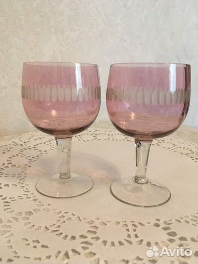 Рюмки СССР. Цветное стекло.2 шт