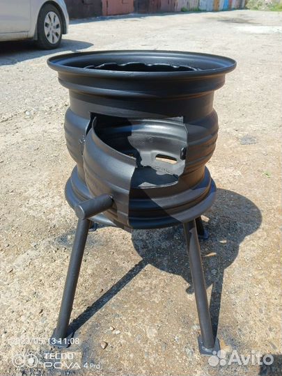 Печь для казана из дисков