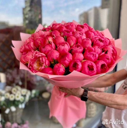Пионы Букет пионов Доставка цветов