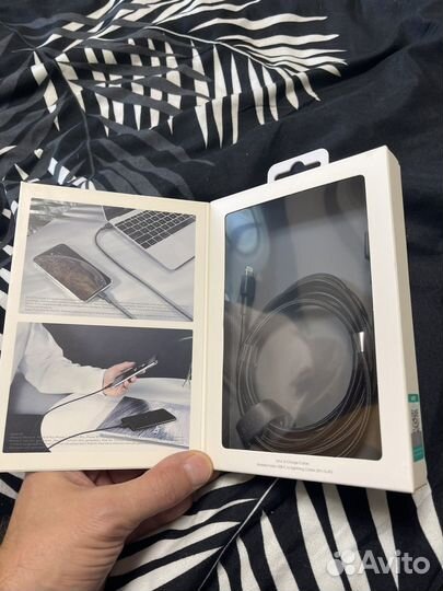 Кабель USB-C Apple MFI Aukey Braided Nylon 2m