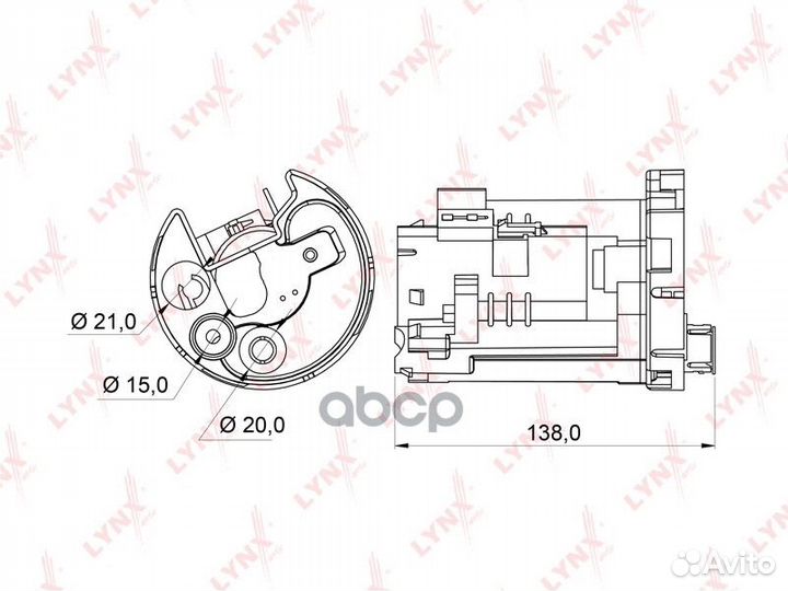 Фильтр топливный toyota corolla 1.3-1.8 (E12 )