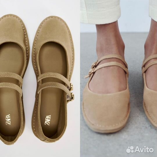 Кожаные балетки Zara 35-42 под заказ Испания