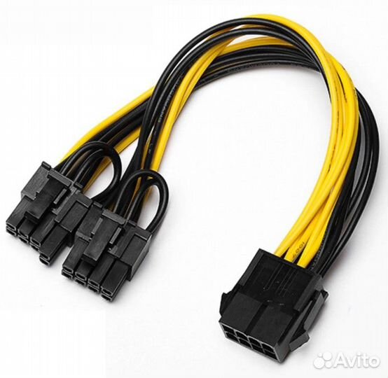 Разветвитель GPU 8 pin to 2 6+2 pin для видеокарт