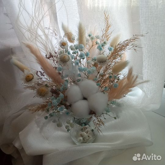 Мини букет из сухоцветов