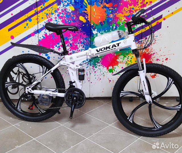 Горный велосипед складной на литых дисках 24 дюйма