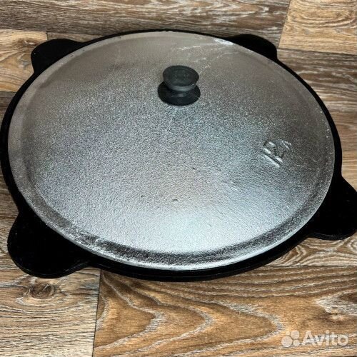 Казан чугунный 16 литров круглое дно + шумовка