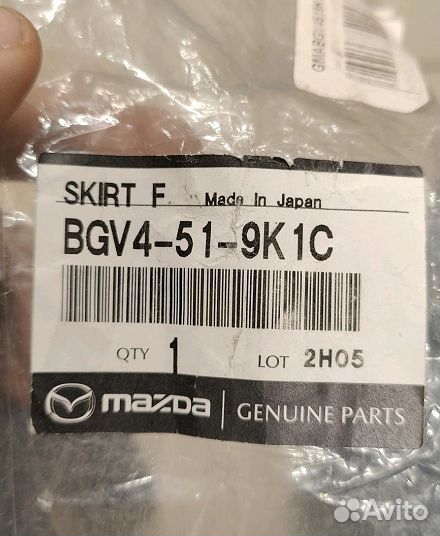 Спойлер бампера mazda 3 (BL)