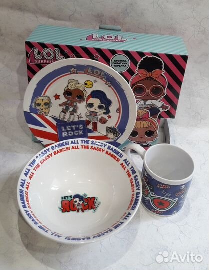 Набор детской посуды лол