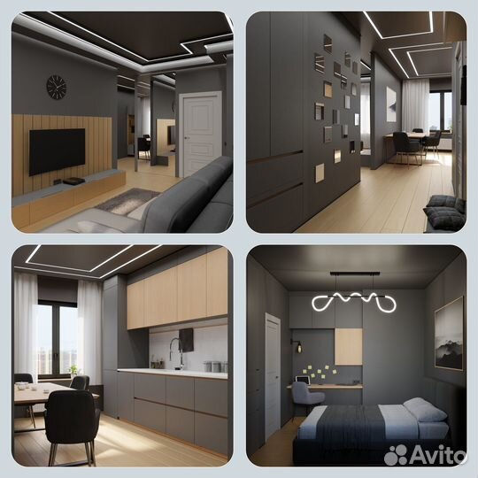 3D визуализация интерьера/комнаты/квартиры