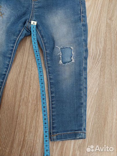Джинсы zara для девочки 86-92