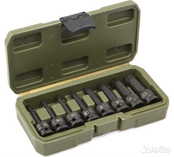 Набор бит -головок ударных 1/2 Spline