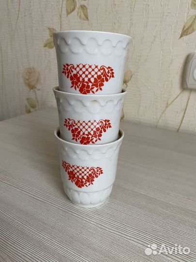 Стаканы фарфоровые СССР (цена за все три)