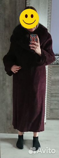 Шерстяное зимнее пальто, 62-64р