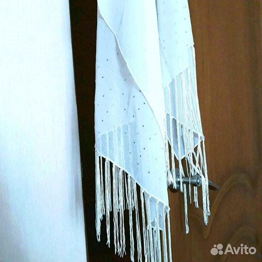 Белый Платок, с стразами