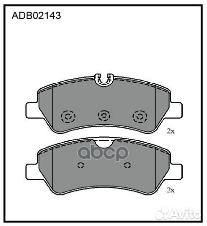 Колодки тормозные дисковые зад ADB02143 allied
