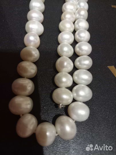 Бусы из натурального жемчуга белого
