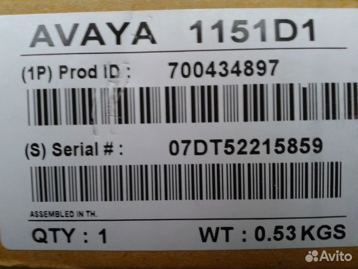 Блок питания avaya 1151d1 новый
