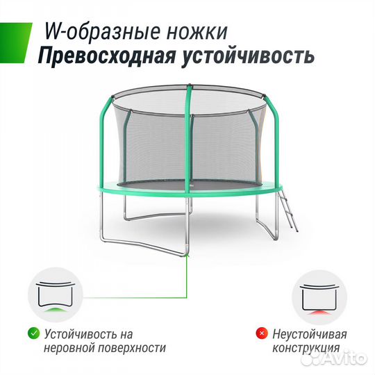 Батут с защитной сеткой от производителя