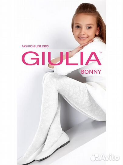 Колготки детские giulia bonny 116-122 белые