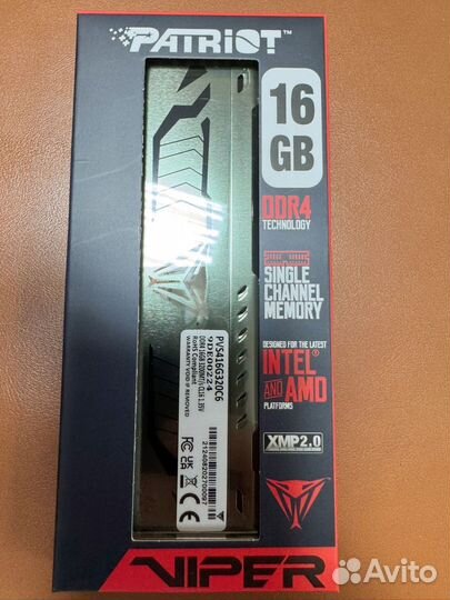 Оперативная память ddr4 16gb patriot viper