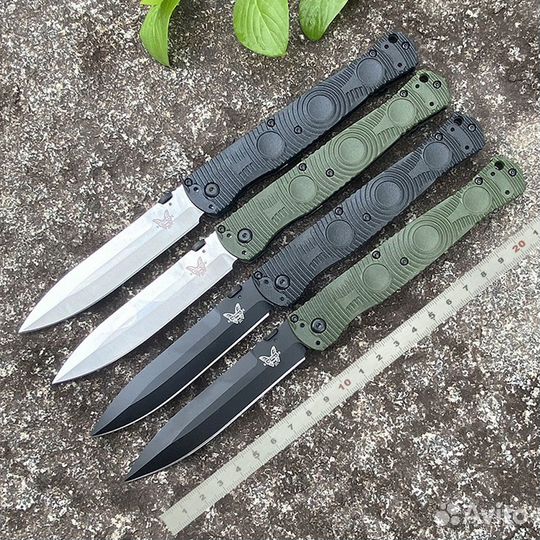 Нож складной BM391 ст.D2 (Benchmade) (микс) (зелён
