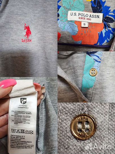 Футболки женские s-m, fila, polo assn