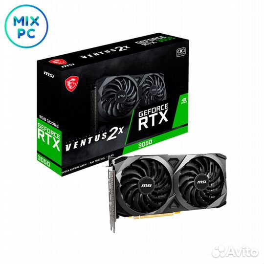 Видеокарта RTX3050 8Gb MSI ventus 2X 8G OC Б.У