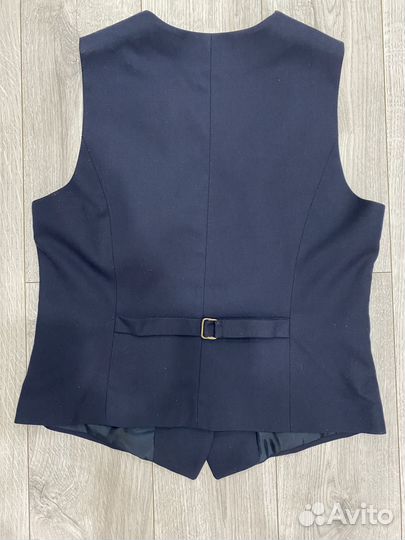 Жилетка для девочки школьная синяя